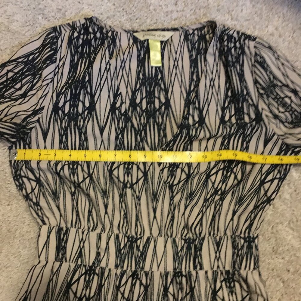 Presley Skye Retro 70s Geometric Tesseract Wrap Dress Tie Back Small - Picture 10 of 15